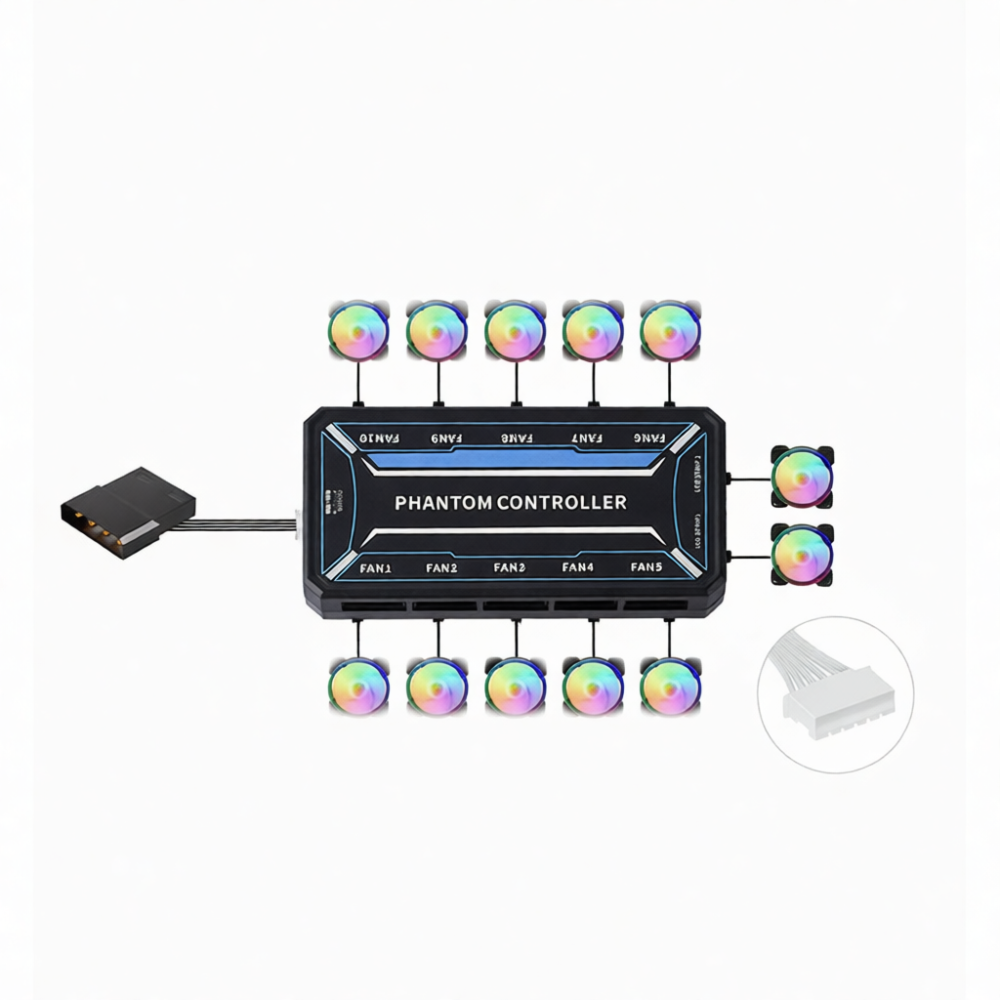 Fan Hub Rgb Controller - Computer Koelventilator Hub Afstandsbediening 6Pin RGB
