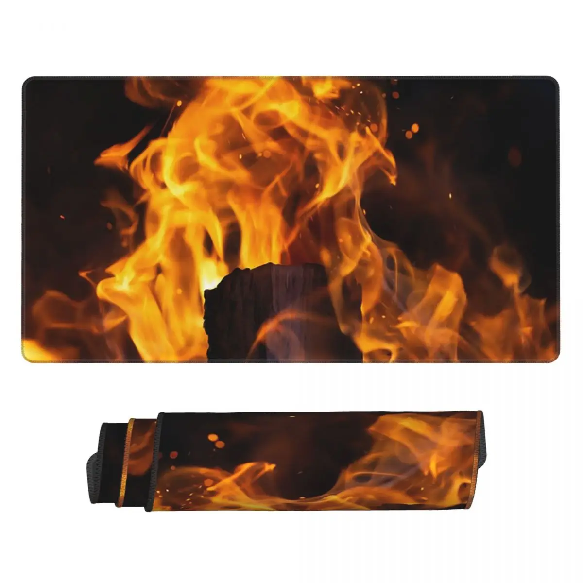 Gaming Accessories For Free Fire - Grote muismat Brandend vuur met vonken