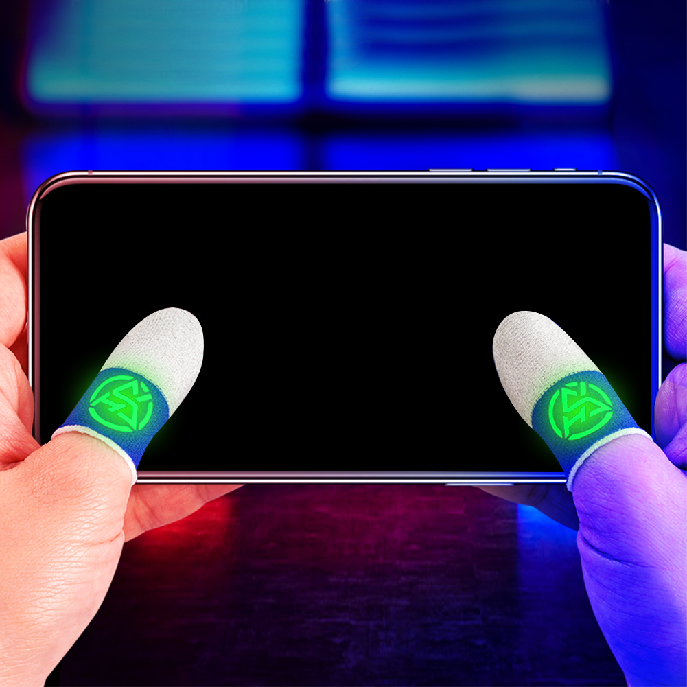 Gaming Accessories For Phone - Vingerduimhandschoenen Ademend nachtlampje Vingerhoezen Transpiratie Antislip