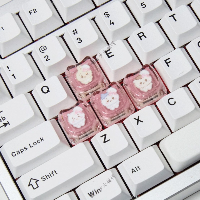 Gaming Accessories In Japan - Leuke Anime Chiikawa Usagi Keycaps Doorschijnend