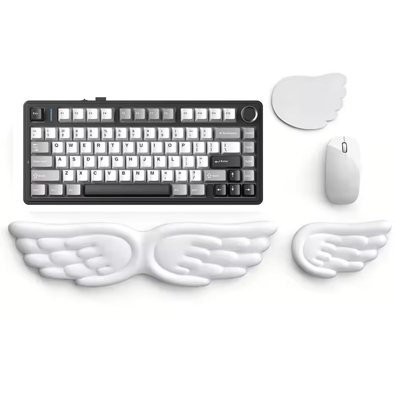 Gaming Accessories Girls - Mechanisch toetsenbord Muis Polssteun Angel Wing