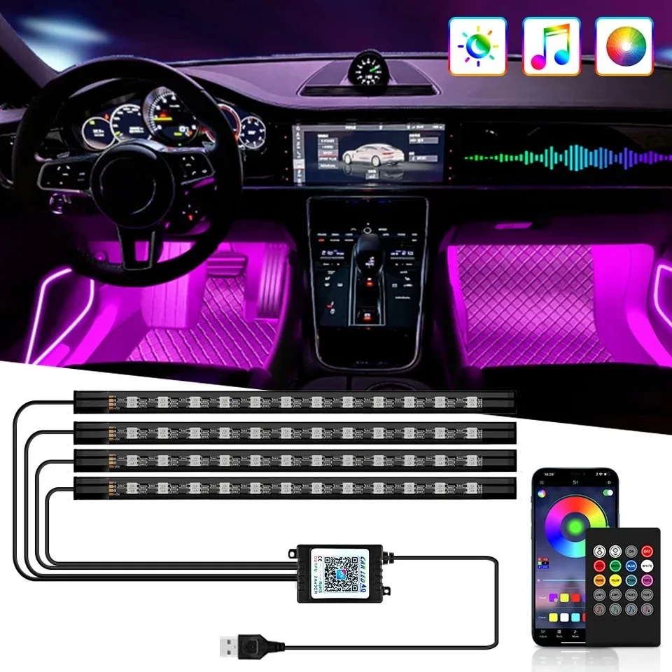 Universele 48 LED USB Auto RGB - Rgb Hub Sync recensie en prijs