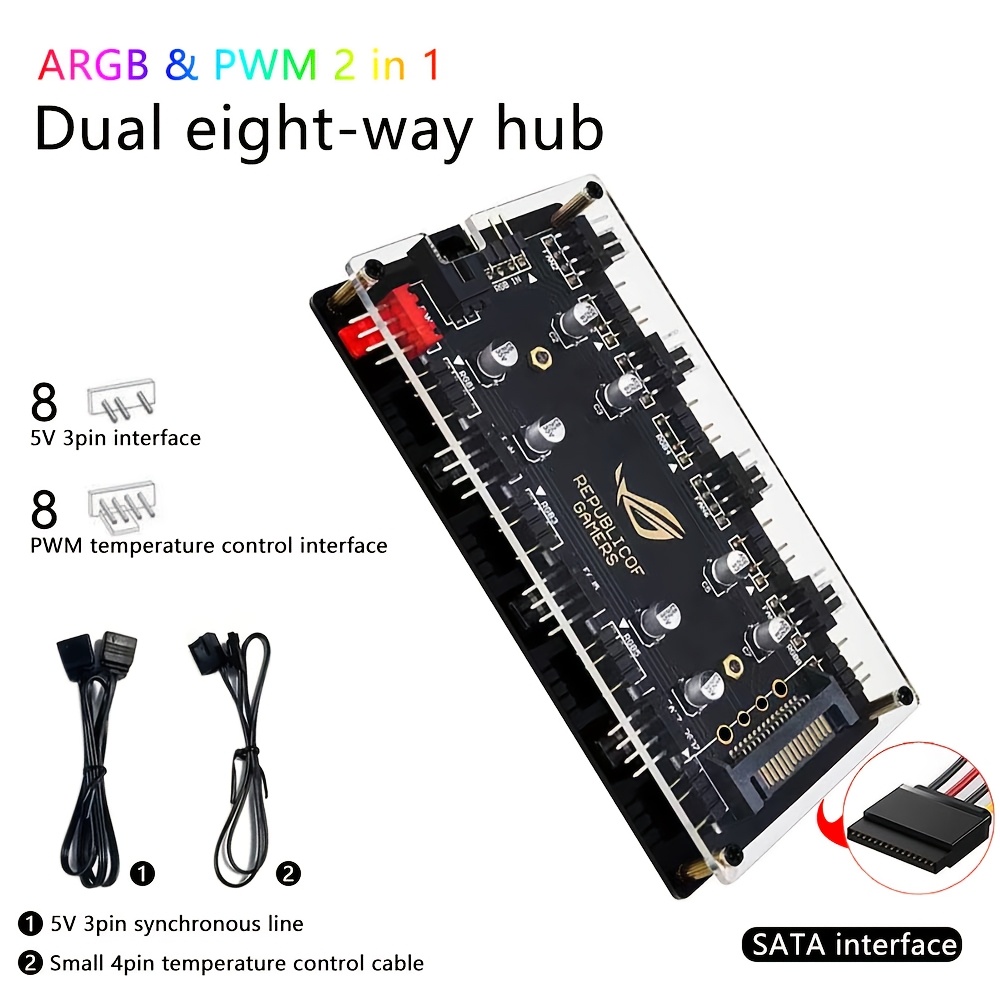 Dubbele 8-poorts ventilatorhub - Rgb Hub Sync recensie en prijs