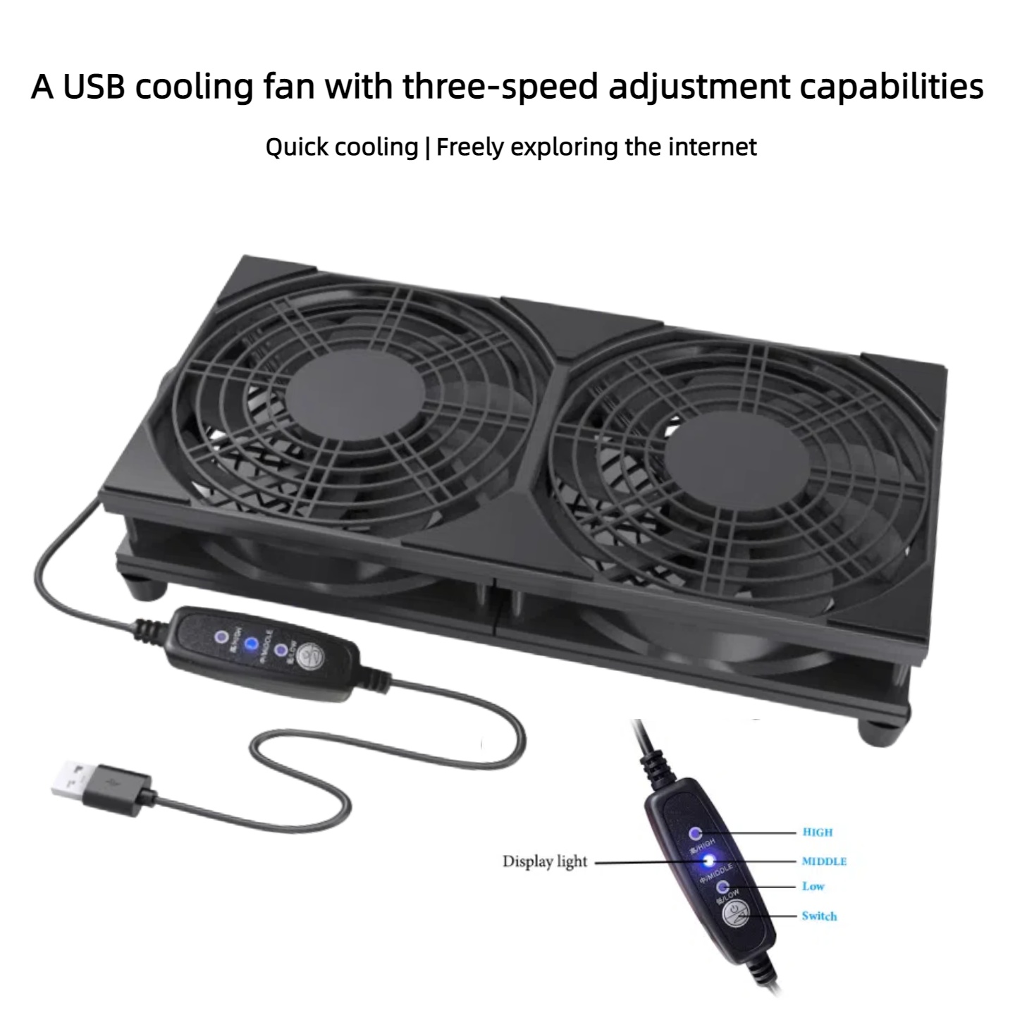 Dubbele USB-koelventilator met - Fan Hub Rgb Controller recensie en prijs