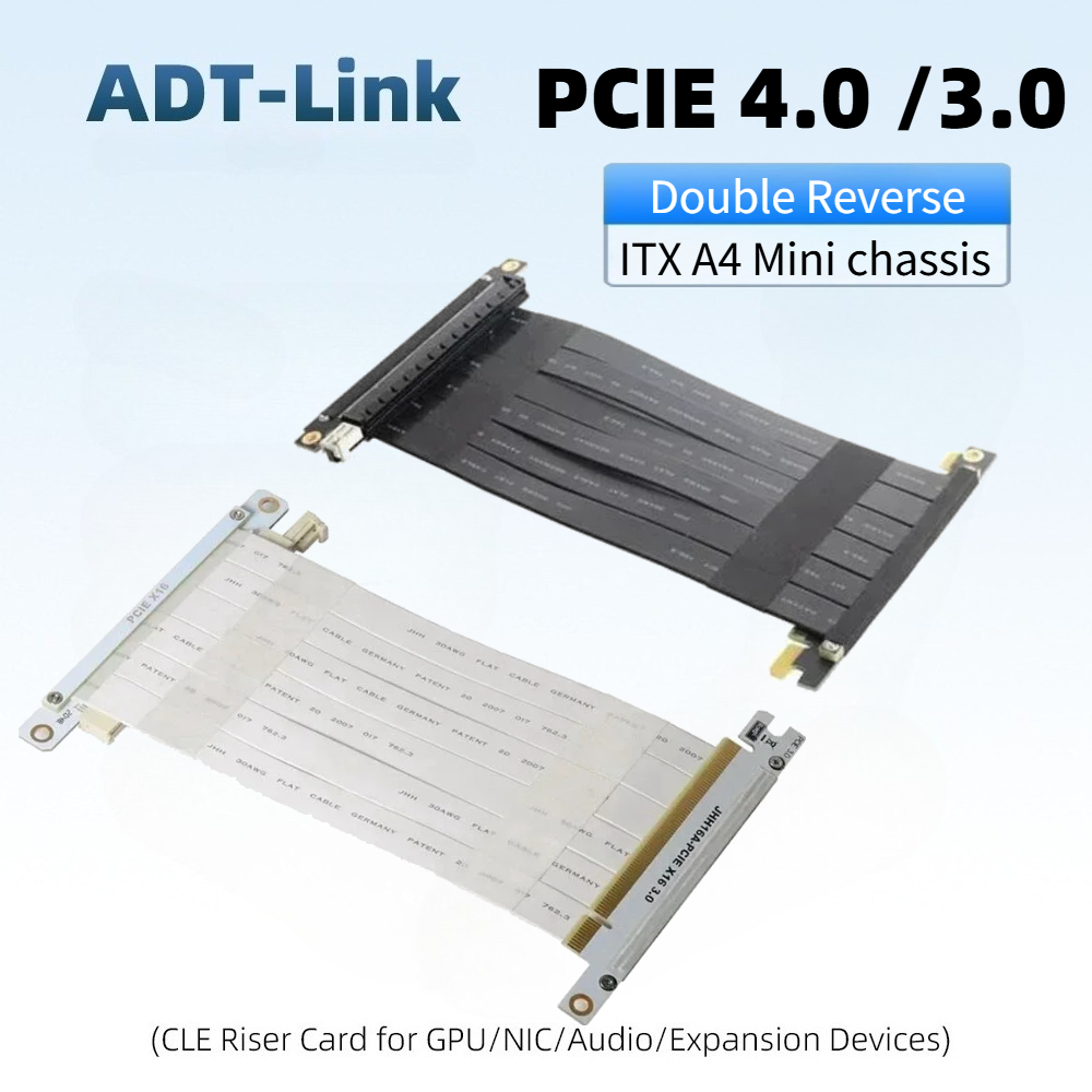 Zwart-witte dubbele reverse gr - Pcie Extension Cable recensie en prijs
