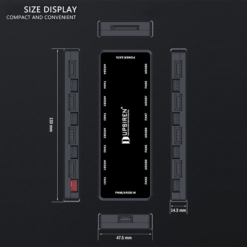 Upsirene HU-8 Chassis Fan Hub, - Fan Hub Rgb Controller recensie en prijs