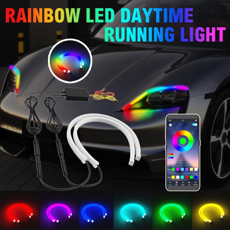 2 stuks 30/45/60cm DRL auto LE - Rgb Hub Sync recensie en prijs