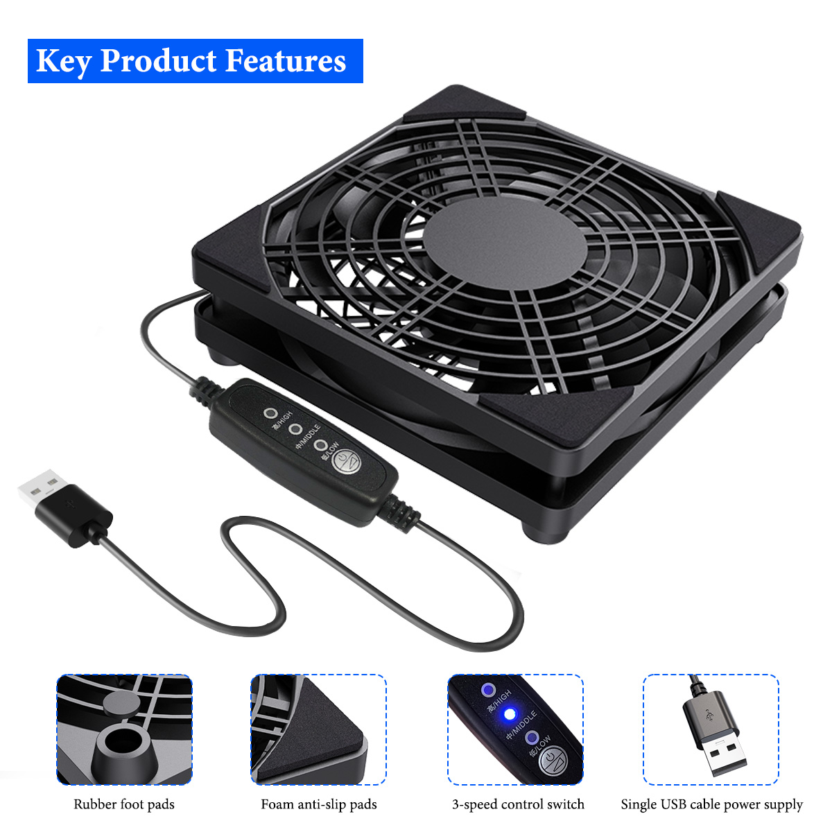 Verstelbare ventilator met 3 s - Fan Hub Rgb Controller recensie en prijs