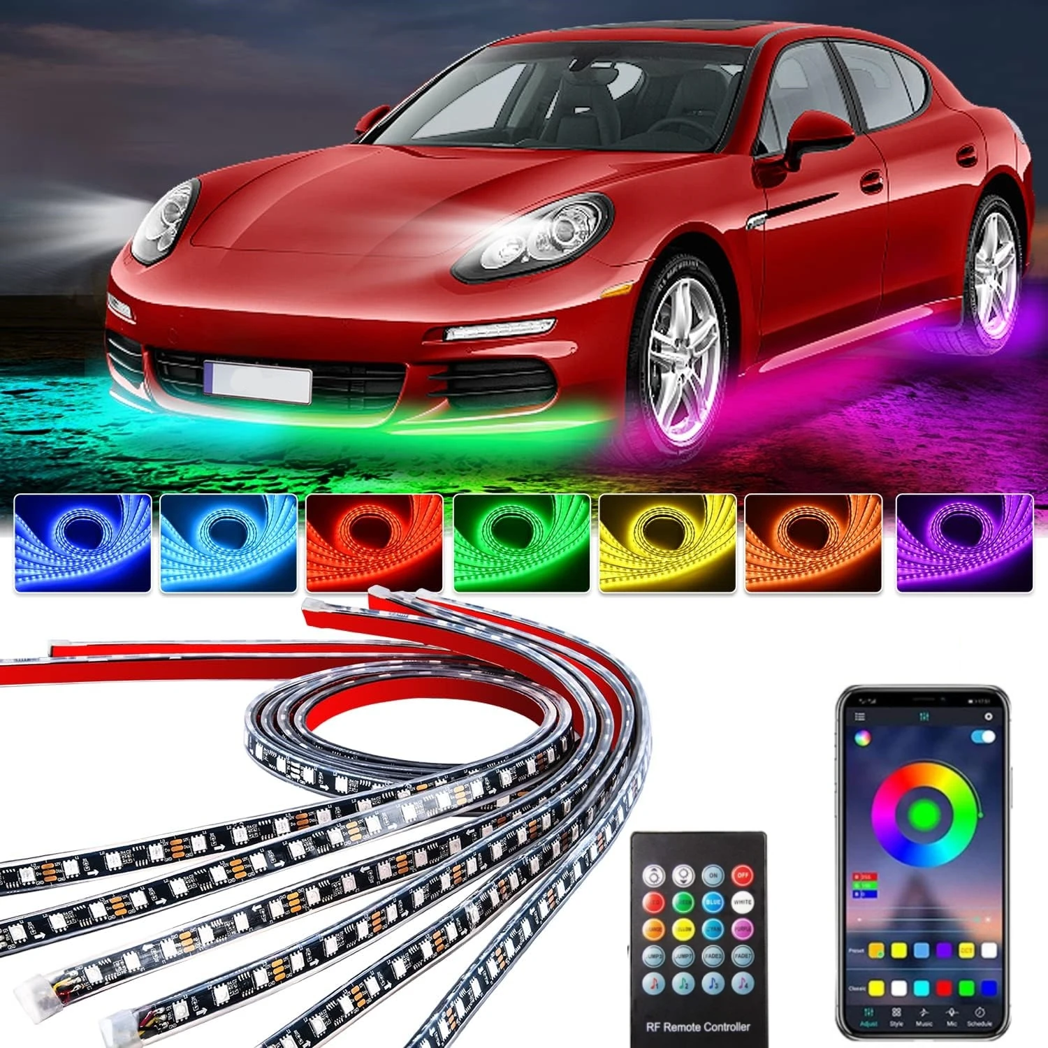 Auto Underglow Neon Licht Flex - Rgb Hub Sync recensie en prijs