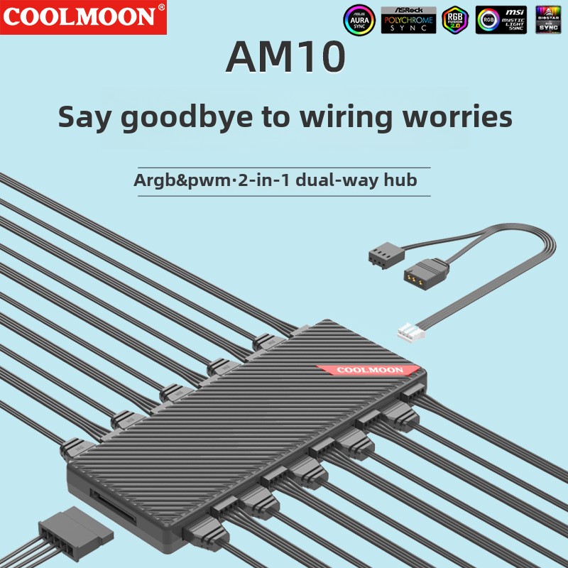 COOLMOON Moederbord 5 V 3Pin P - Fan Hub Rgb Controller recensie en prijs